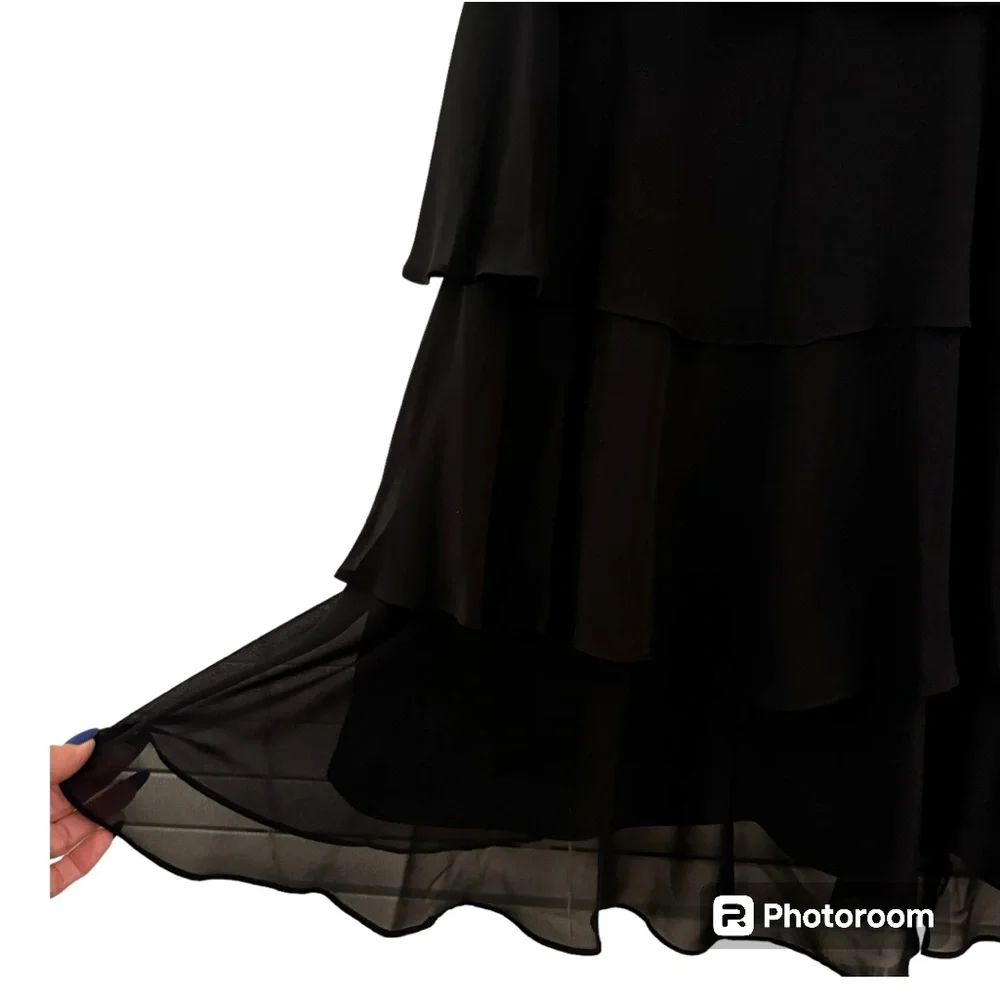 NWOT SLNY Tiered Chiffon Dress - Picture 6 of 11